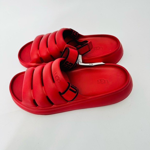 UGG Men's Sport Yeah Red/Black Strap Sandals Size 10 NEW With Tags - Picture 7 of 7
